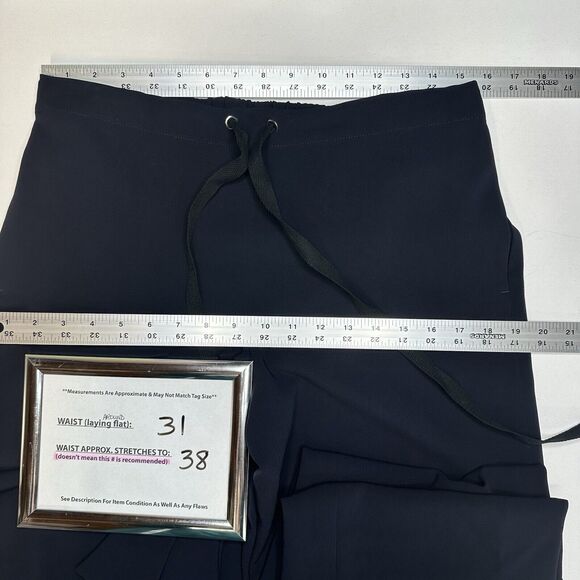 Theory Pants Womens Small Winszlee Admiral Wide Leg Navy Blue Minimal Career EUC - Picture 7 of 13